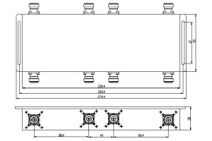 4*4 Degree Bridge Operating from 698-2700MHz JX-BC-698M2700M-6.1dBxF