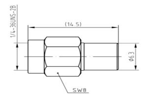 6GHz 1W Coaxial Load JX-DF-RSB-1-3