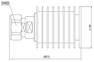 20W Coaxial load Load DC-3GHz JX-PL-DC3G-4310M20W