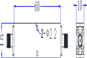 Notch Filter from 2400-2500MHz JX-BSF1-2.4G2.5G-50SF