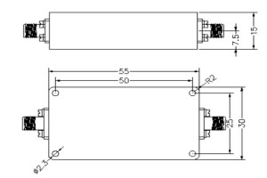 High Rejection Bandpass LC Filter Operating from 2.5-18GHz JX-LCF1-2.5G18G-45S