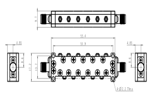 High Frequency Bandpass Cavity Filter Operating From 15-16GHz JX-CF-15950-P600S