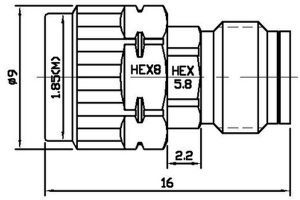 Operating From DC-67GHz High Frequency Attenuator Available with 1/2/3/4/5/6/7/8/9/10/20/30dB JX-AT-DC67G-1.85MFx