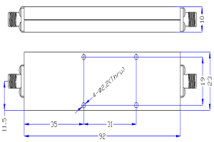 Small Volume Bandpass Filter Operating From 2-6GHz JX-BPF1-2G6G-60S