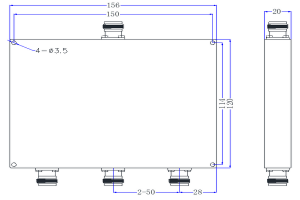 140-500MHz Power Divider for VHF/UHF solution