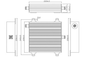 50W, 80W, 100W  Attenuator Operating from 350-3800MHz  JX-AT-350M3800M-XXWxdB