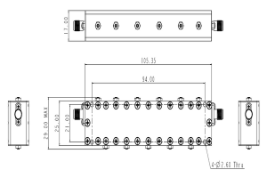 5G Bandpass Cavity Filter Operating From 3.5-5GHz  JX-CF1-35005000-11J