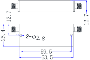 High Frequency Bandstop Filter Operating From 7900-8400MHz JX-BSF1-7.9G8.4G-50S