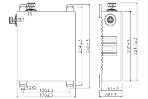 10W, 20W, 30W, 50W, 100W Attenuator Operating from 617-6000MHz JX-AT-617M6000M-XXWxdB