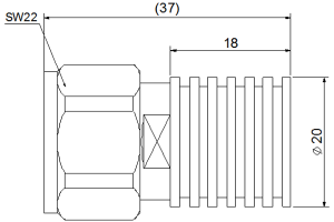 DC-6GHz, 4.3-10 / Male,Coaxial Load JX-PL-DC6G-4310MxW