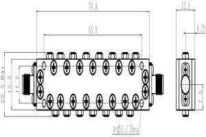 high frequency bandpass filter for X/K band