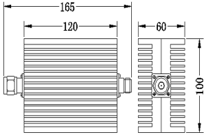 3/6/10/20/30/40dB N Connectors 100W Attenuator Covering From DC-6GHz JX-AT-DC6G-100Wx