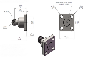 DC-110GHz High Frequency Coaxial Connector  JX-RFC-DC110G-1.0MMF4