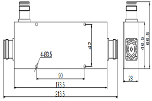 Directional Coupler Operation From 340-3800MHz JX-DC-340M3800M-4310Fx