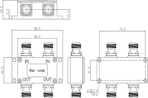 IP67 20W 4.8-6GHz Hybrid Coupler JX-BC-4.8G6G-20NWP