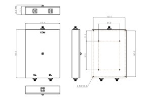 4 Ways Cavity Combiner SMA-F Connector 824-1990MHz Low Insertion Loss Small Volume JX-CC4-824M1990M-65BS