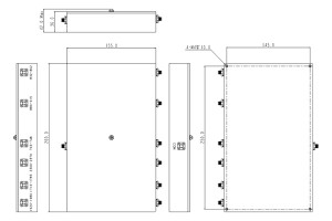 6 Ways Cavity Combiner SMA-F Connector 703-2570MHz Low Insertion Loss Small Volume JX-CC6-703M2570M-45S