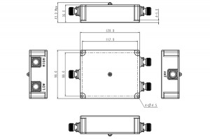 Cavity Duplexer N-F Connector 1710-2700MHz Low PIM Small Volume JX-CD2-17102700-20N