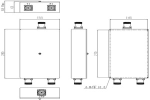 UHF Duplexer DIN(7/16)-Female Operating from 415-430MHz JX-CD2-415M430M-65D3