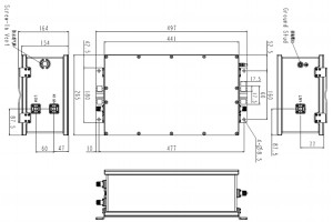 JX-CD2-483487-80NWP Cavity Duplexer  N-F Connector 483-487MHz Low Insertion Loss