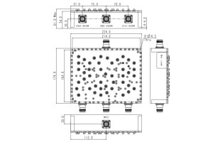 UHF Low PIM Cavity Triplexer Operating from 380-460MHz JX-CD3-380M460M-60N3