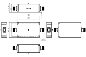 GSM Bandpass Cavity Filter Operating From 880-915MHz JX-CF-898-PB35