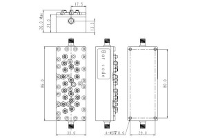 5G Cavity Filter Operating from 3700-4200MHz JX-CF1-3700M4200M-50S1