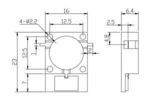 Drop-In Isolator Operating from 3.8-8.0GHz JX-CI-3.8G8.0G-16PIN