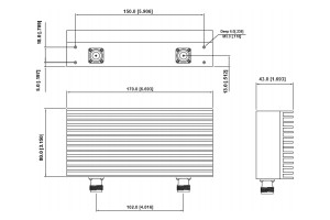 Isolator N-F Connector 146-174MHz Low Insertion Loss JX-CI1-146M174M-50N