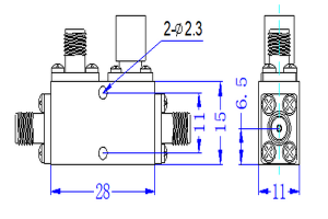 JX-DC-18G40G-2.92F High Frequency Directional Coupler Operating from 18-40GHz