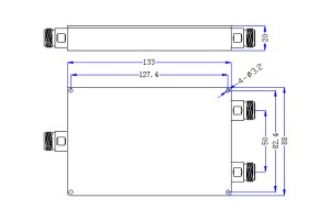 Power Divider N-F Connector 340-2000MHz JX-PD-340M2000M-20N