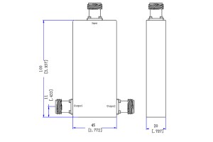 Power Divider N-F Connector 800-3800MHz JX-PD-800M3800M-2N