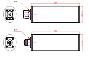 5G Low PIM Dummy Load Operating from 350-6000MHz  JX-PL-350M6000M-30WxFM