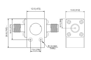 Coaxial Isolator N-F/M Connector 16-17GHz Low Insertion Loss JX-TI-16G17G-23S