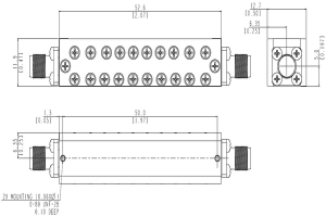 High Frequency Bandpass Filter Low Insertion Loss Operating from 9.9-10.8GHz JX-CF1-9.9G10.8G-S6