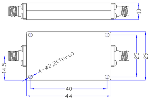 Highpass Filter Operating From 3-18GHz JX-HPF1-3G18G-60S