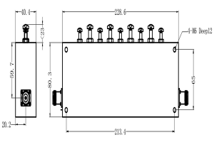 VHF Cavity Filter Operating From 158.3-161.8MHz JX-CF1-158.3M161.8M-1MNT