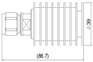 DC-3GHz 20W Coaxial Load with N-Male Connector JX-PL-DC3G-NM20W