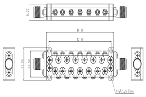 Bandpass Cavity Filter Operating From 20-28GHz JX-CF1-20G28G-13J