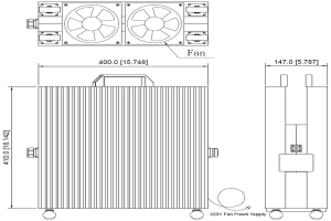 10dB/20dB/30dB/40dB/60dB High Power 1000W Attenuator Operating From DC-3GHz JX-AT-DC3G-1000Wxx