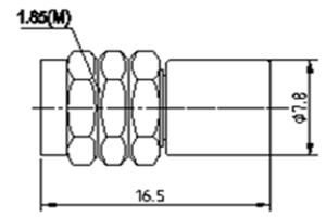 Coaxial Load 1.85-Male DC-67GHz JX-PL-DC67G-1W185