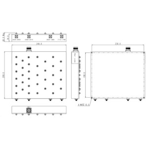 Cavity Combiner Operating from 1710-2690MHz JX-CC4-1710M2690M-80S43